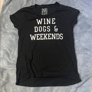 Modern Lux Black Tee with White Print